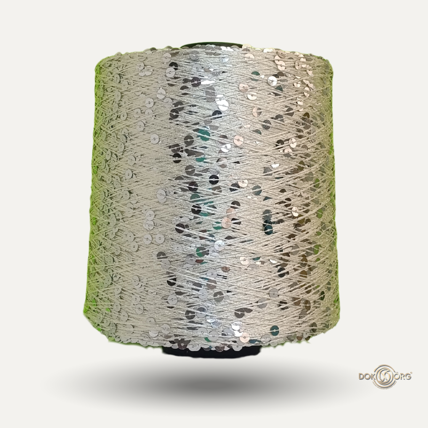 Hilo Lentejuela Marfil silver 5mm