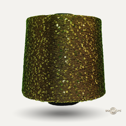 Hilo Lentejuela Verde oscuro igual 3mm