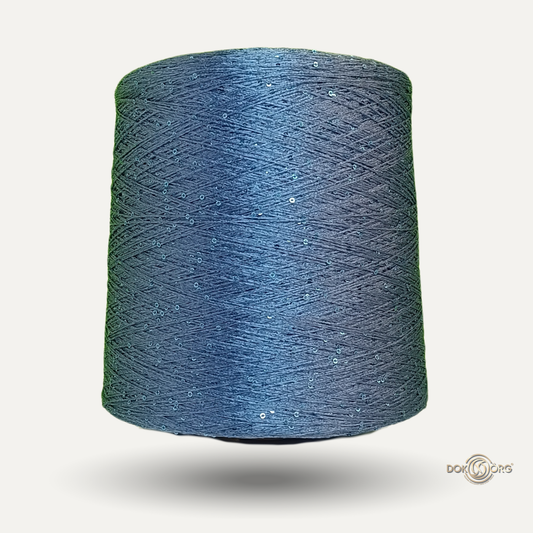 Hilo Lentejuela 2mm Azul Perla